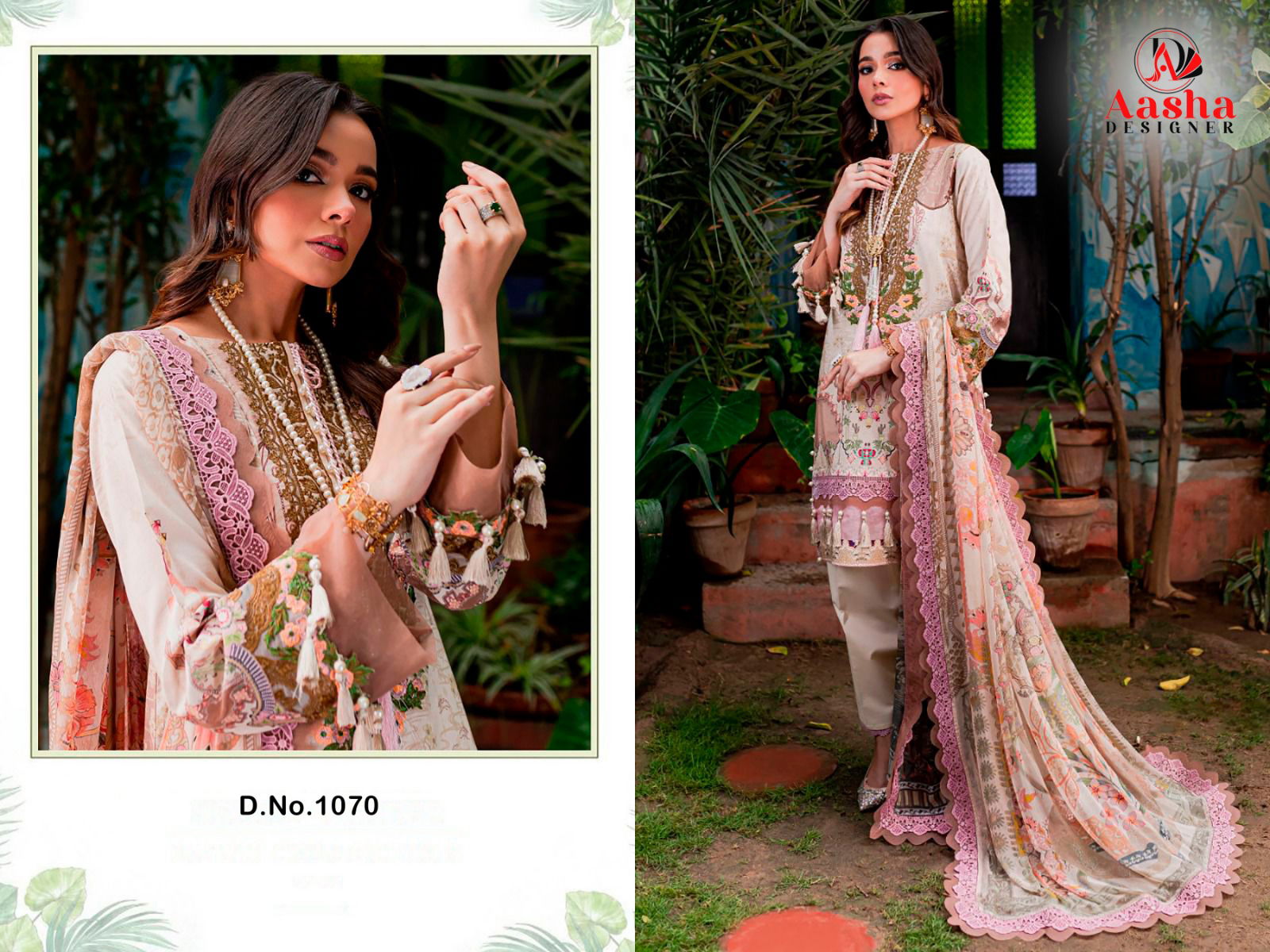 Needle Wonder Vol 8 By Aasha Embroidery Patch Cotton Pakistani Suits Wholesale Clothing Suppliers In Mumbai

